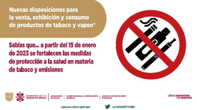 Nuevas disposiciones en Espacios 100% Libres de humo de tabaco, emisiones y vapeo