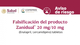 Aviso de riesgo: Falsificación del producto Zanidual® (Enalapril, Lercanidipino)