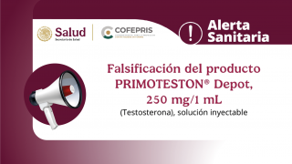Alerta Sanitaria: Falsificación de PRIMOTESTON Depot