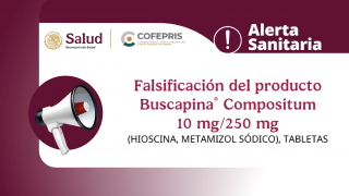 Alerta Sanitaria: Falsificación del producto Buscapina® Compositum